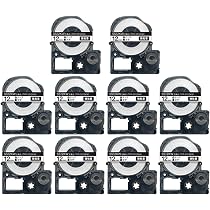 Amazon | キングジム 用 テプラ PRO 9mm 白 黒文字 SS9K-10P 強粘着